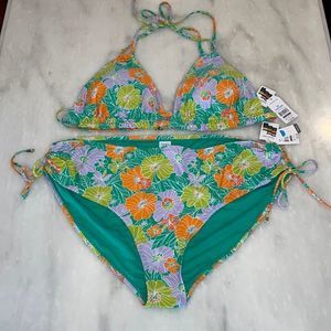 Time and Tru Floral Plus Sized 2-Piece Bikini NWT